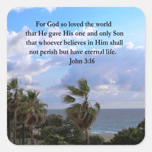 JOHN インスパイア 3:16写真 スクエアシール (正面)