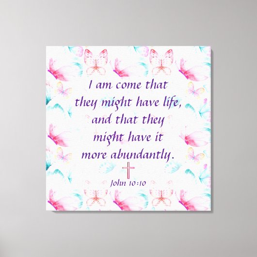 John 10:10キャンバス印刷 キャンバスプリント (正面)