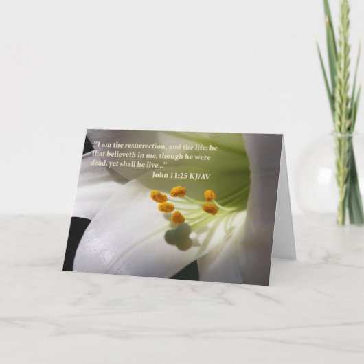 John 11:25聖なる書物、 経典カード カード (正面)