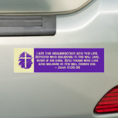 John_11_25 バンパーステッカー (車上)