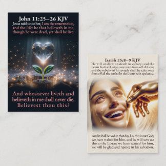 John 11:25–26 and John 11:25–26 KJV Card Box 名刺