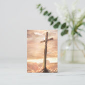 John 11:25-26 KJVカード 名刺 (スタンド正面)