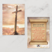 John 11:25-26 KJVカード 名刺 (正面/裏面)