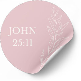 John 11:25 Easter Sticker – Resurrection and Life ラウンドシール