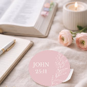 John 11:25 Easter Sticker – Resurrection and Life  ラウンドシール