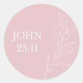 John 11:25 Easter Sticker – Resurrection and Life  ラウンドシール (正面)