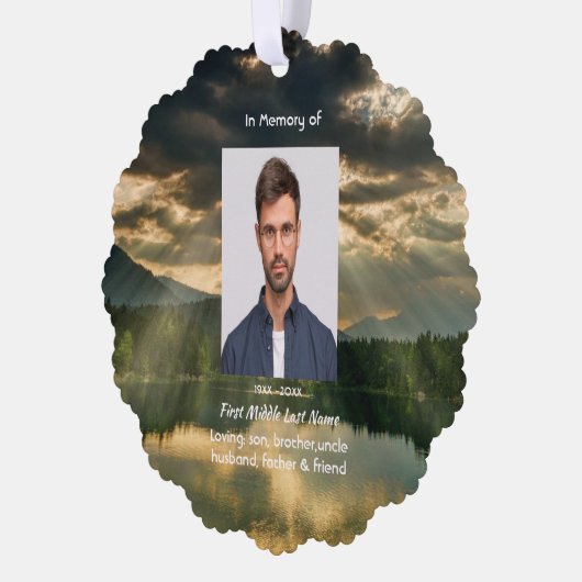 John 11: 25, Scripture Memorial Keepsake オーナメントカード (左)