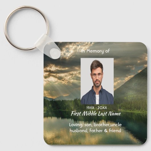 John 11: 25, Scripture Memorial Keepsake  キーホルダー (正面)