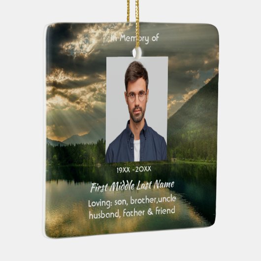 John 11: 25, Scripture Memorial Keepsake  セラミックオーナメント (右)