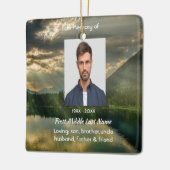 John 11: 25, Scripture Memorial Keepsake セラミックオーナメント (左)