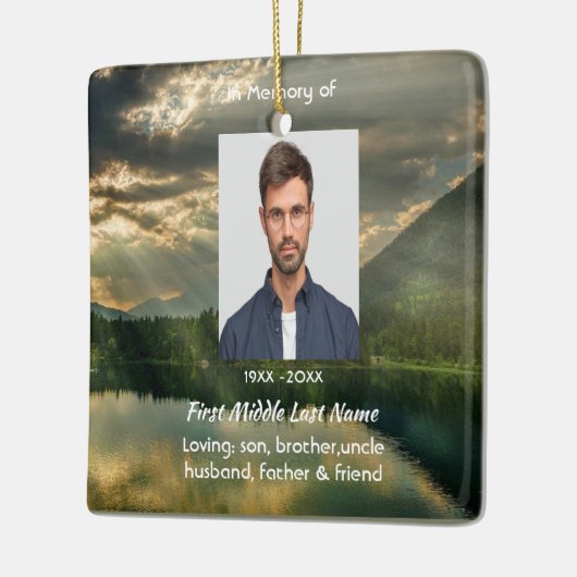 John 11: 25, Scripture Memorial Keepsake  セラミックオーナメント (左)