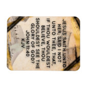 John 11:40 KJV 聖書の言葉 マグネット (横)