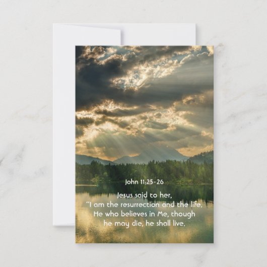 John 11 Scripture Celebration of Life Service 招待状 (正面)