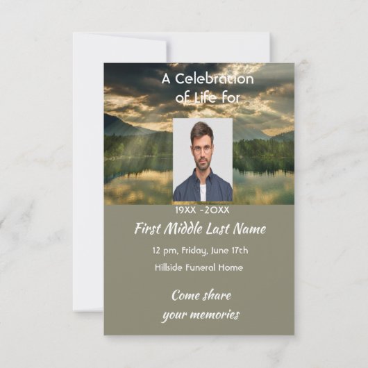 John 11 Scripture Celebration of Life Service 招待状 (裏面)