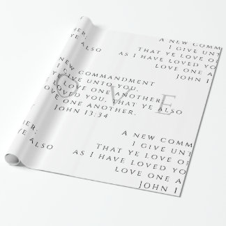 John 13:34贈答用ラップクリスマスラッピング紙 ラッピングペーパー