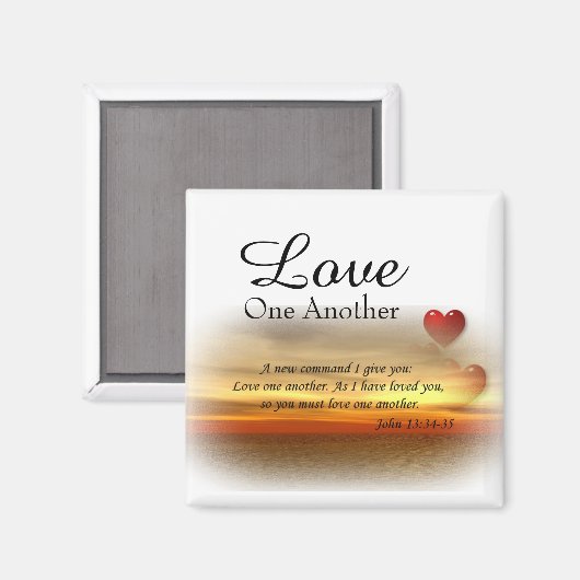 John 13:34-35 Love one another  マグネット (正面/裏面)