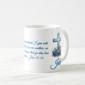 John 13:34 Personalized Rose Coffee Mug コーヒーマグカップ (正面右)