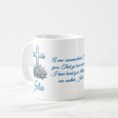 John 13:34 Personalized Rose Coffee Mug コーヒーマグカップ (正面左)