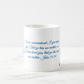 John 13:34 Personalized Rose Coffee Mug コーヒーマグカップ (中央)