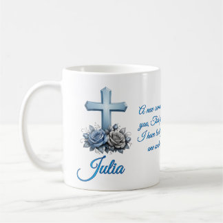 John 13:34 Personalized Rose Coffee Mug コーヒーマグカップ