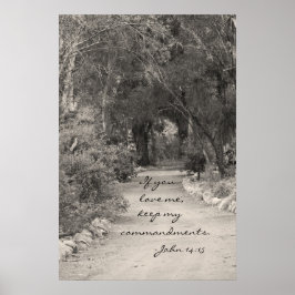 John 14:15パス写真 ポスター