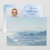JOHN 14:1:3 聖書 生命の祝賀 山 招待状 (正面/裏面)
