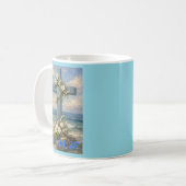 John 14:27 Beach Cross Throw Pillow コーヒーマグカップ (正面左)