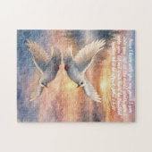 John 14:27 Christian White Dove Jigsaw Puzzle ジグソーパズル (横)