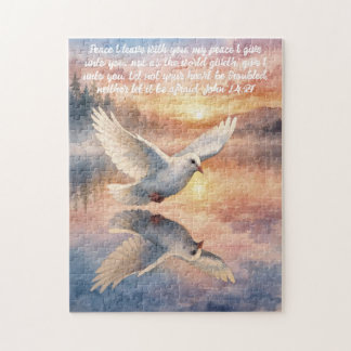 John 14:27 Christian White Dove Jigsaw Puzzle ジグソーパズル