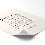 John 14:27 Peace I leave with you ポスター (角)