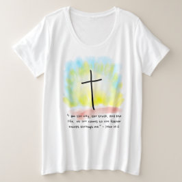 JOHN 14:6ウィメンズプラスサイズTシャツ プラスサイズTシャツ