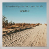 John 14:6 KJV Wall Art  – Scripture Poster ポスター (正面)