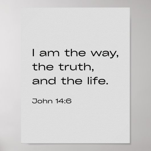 John 14:6 – Minimalist Bible Verse  ポスター (正面)