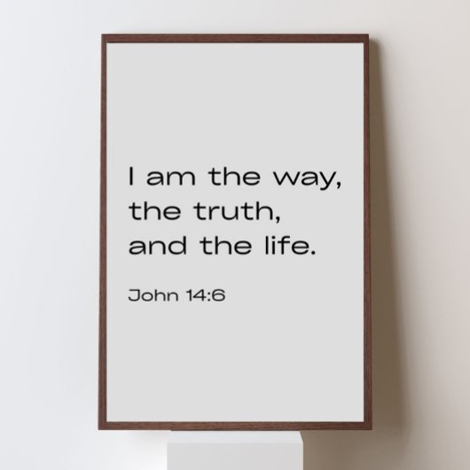 John 14:6 – Minimalist Bible Verse  ポスター