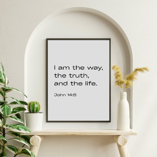 John 14:6 – Minimalist Bible Verse  ポスター