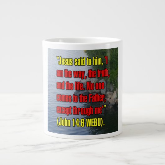 John 14:6 WEBU Mug ジャンボコーヒーマグカップ (正面)