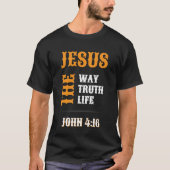 John 14v6 ユニセックス Tシャツ (正面)