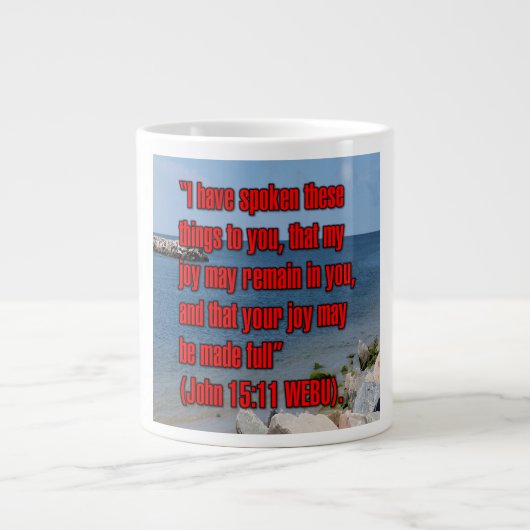 John 15:11 WEBU Mug ジャンボコーヒーマグカップ (正面)