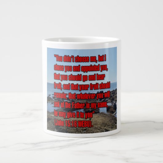 John 15:16 WEBU Mug ジャンボコーヒーマグカップ (正面)