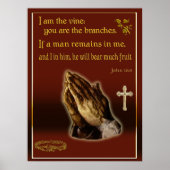 John 15:5 I am the vine poster ポスター (正面)