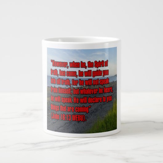 John 16:13 WEBU Mug ジャンボコーヒーマグカップ (正面)