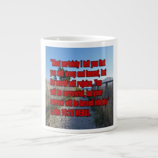 John 16:20 WEBU Mug ジャンボコーヒーマグカップ (正面)