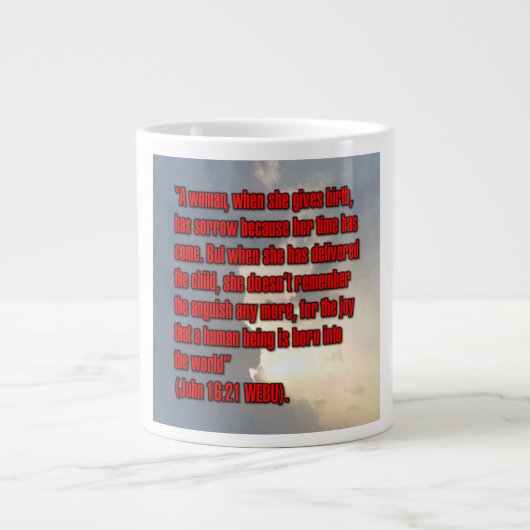 John 16:21 WEBU Mug ジャンボコーヒーマグカップ (正面)