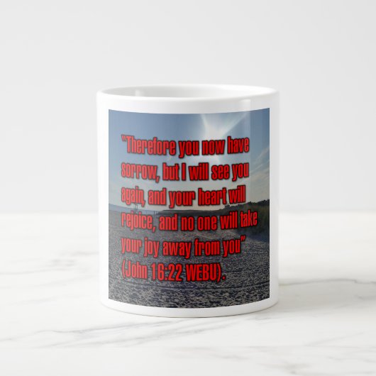 John 16:22 WEBU Mug ジャンボコーヒーマグカップ (正面)