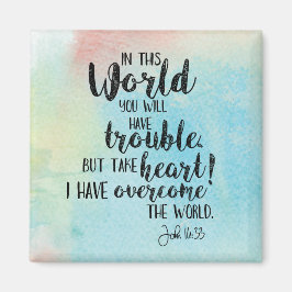 John 16:33水彩写真マグネット マグネット