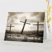 JOHN 19:30ジャンボ折り畳みカード カード (黄色い花)