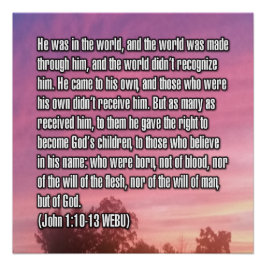 John 1:10-13 WEBU ポスター