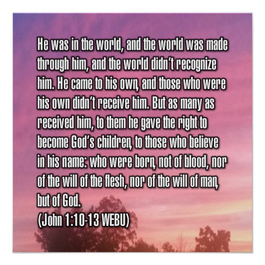 John 1:10-13 WEBU ポスター (正面)