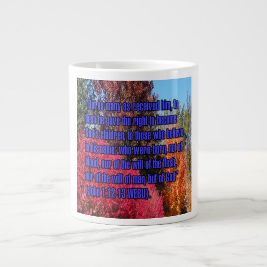 John 1:12-13 WEBU Mug ジャンボコーヒーマグカップ (正面)
