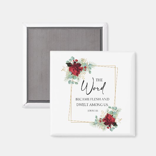 John 1 14 Bible verse マグネット (正面/裏面)